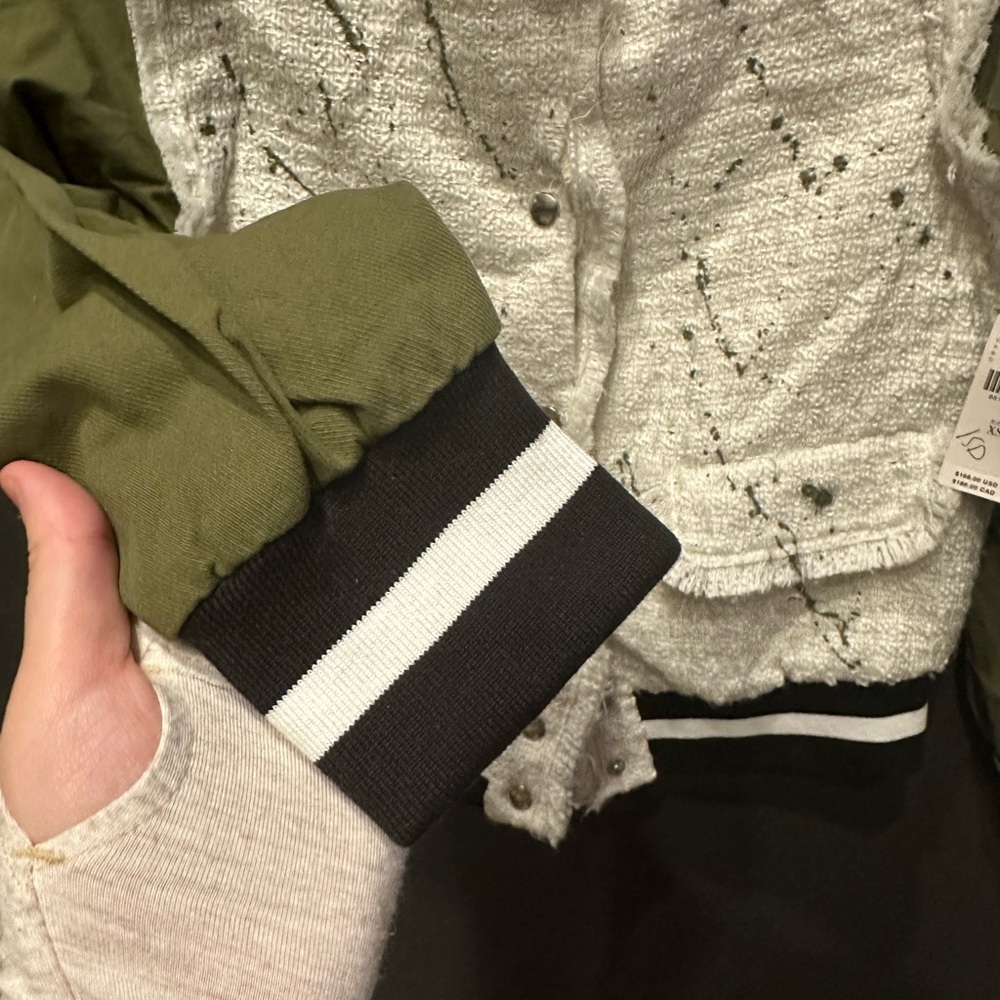Anthropologie | Tweed Bomber Jacket | Minor Call Out |‎ XS | NWT - Picture 7 of 11
